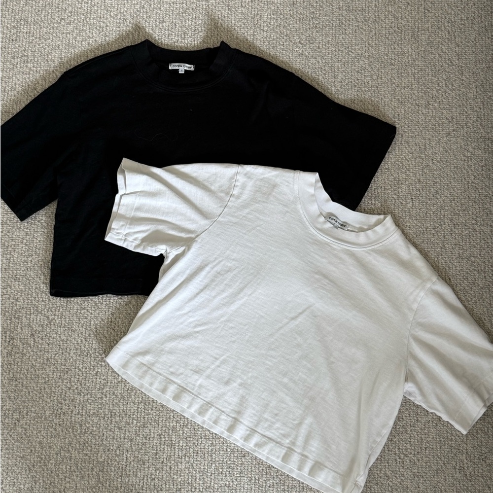 Cotton citizen black and white tees